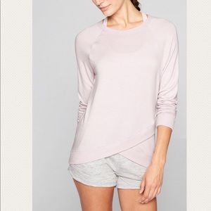 Athleta Pink Criss Cross Pullover